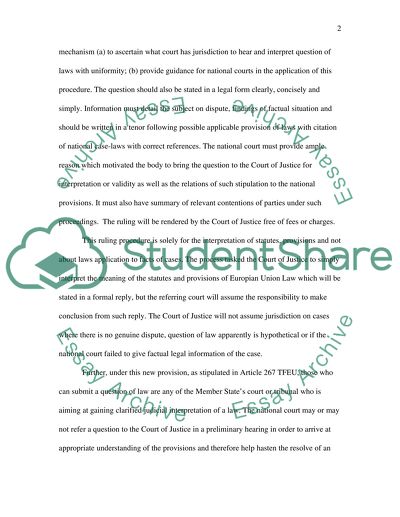 The Court of Justice redentials