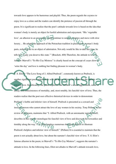 Attitude to Love Presented in Poems