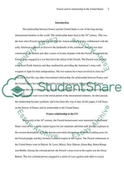 France and its relationship to the United States