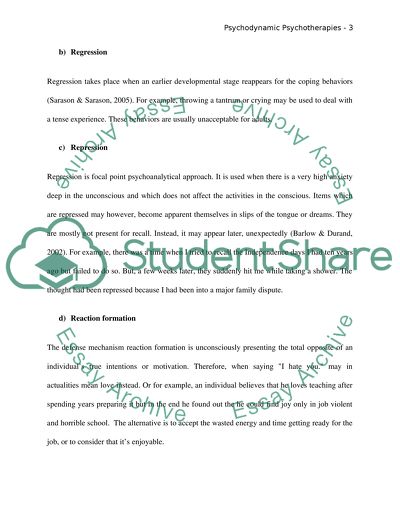 Psychodynamic Psychotherapies - Benefits and Shortcomings