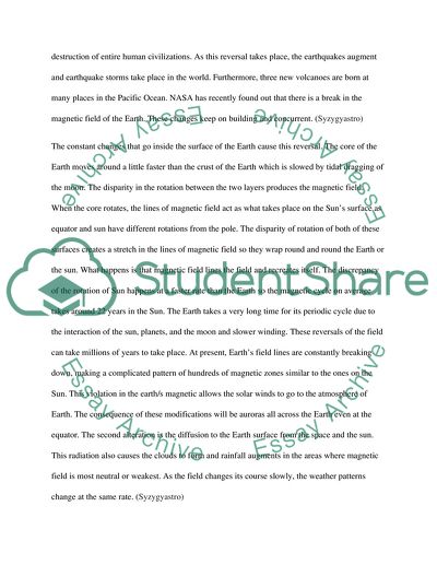 Geologic Hazards Project, Geomagnetic Reversals