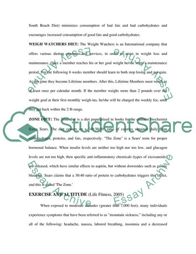 Food Habits, Exercises, Sports and Diets