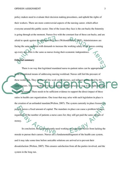 Rates and Inpatient Nursing Care