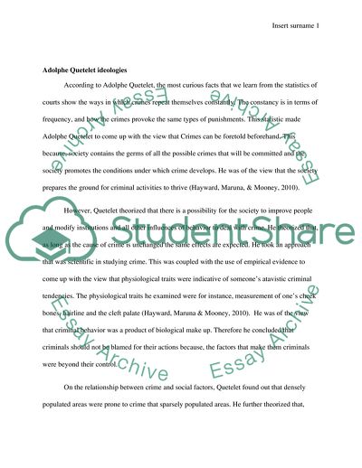 Comparison of Competing Ideologies: Adolphe Quetelet and Cesar Lombroso