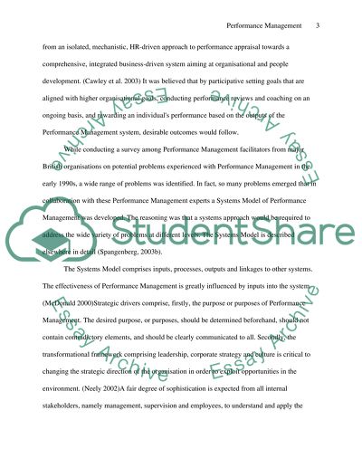 Problems of Performance Management