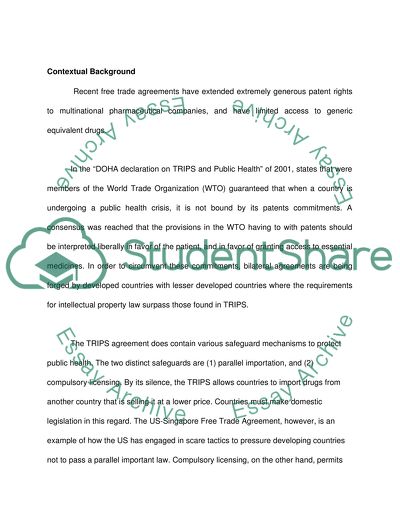 A Trade Environment and the Rights of Patients