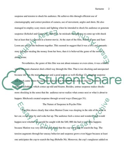 Use of sound and music in the film Psycho by Alfred Hitchcock