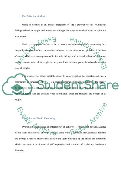 Steelband Music in Trinidad and Tobago: Tracing the Journey of the Steel Drum Through Time