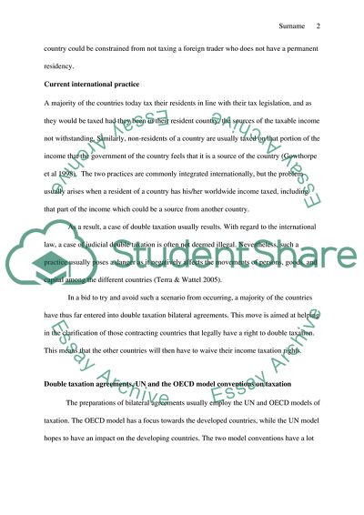 Taxation of International Companies