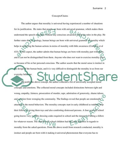 Moral Instinct Concepts