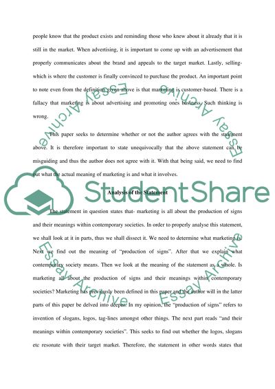 Marketing: signs and their meaning