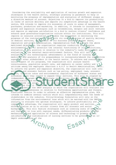 Hospital Corporations of America