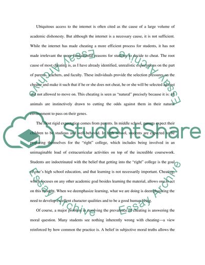 Why some students cheats