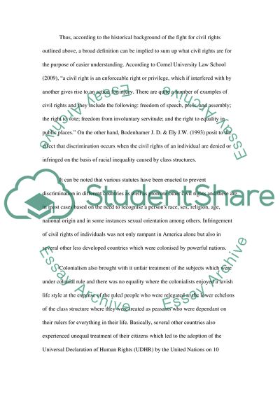 The Concept of Civil Rights