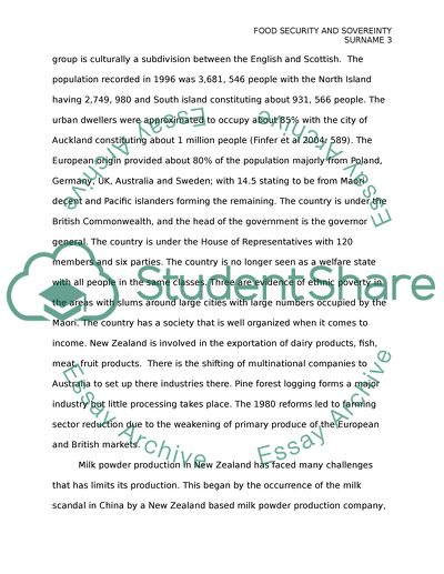 New Zealand Milk Powder problem