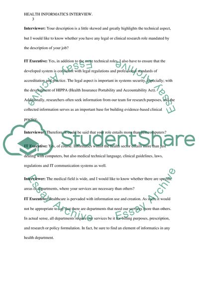 HealthCare IT Executive Interview