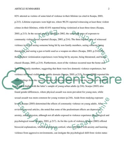 Summaries of two articles