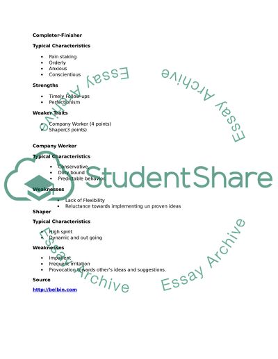 Self Perception Inventory Tests and Results