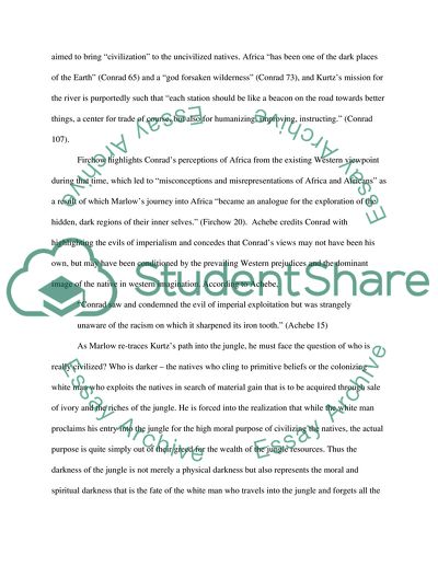 Mans inner darkness the heart of darkness