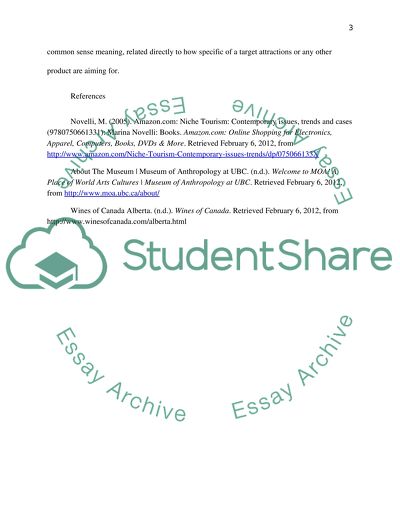 The Issue of Niche Tourism