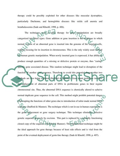 Gene Therapy as Effective Medical Intervention