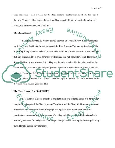 Chinese civilization.World history