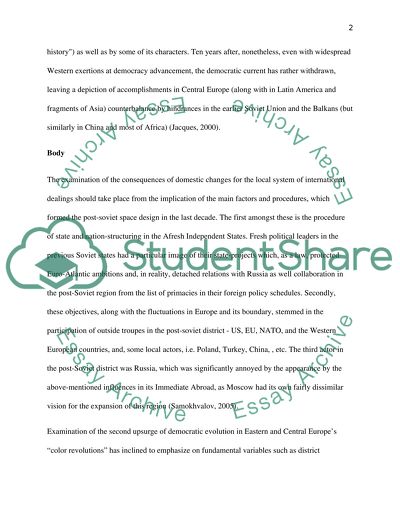 The colored revolutions of Eastern Europe and their success factors