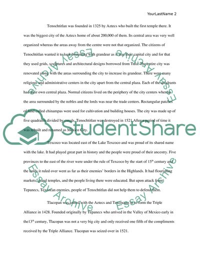 A Short Insight Into The Life Of Some Of The Major Aztec Cities