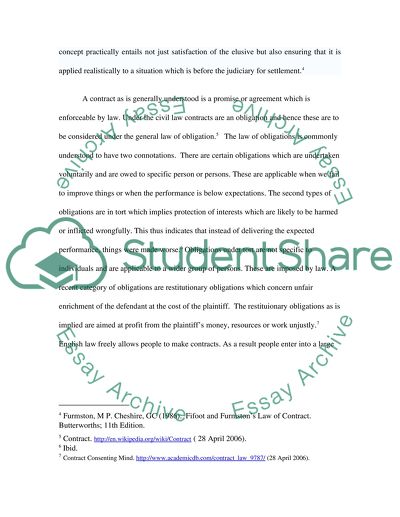 Principle of Reasonableness in Contracts