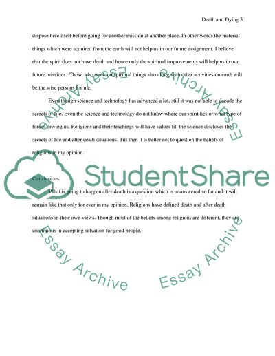 Personal Perspectives of Death and Dying