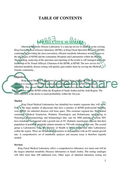 KFSH Reference Laboratory Services for Inherited Metabolic Diseases