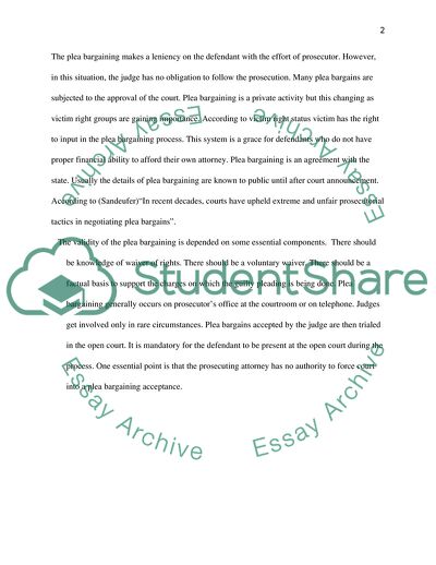 Plea Bargaining System