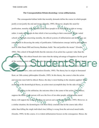 A Vision of the Good Life