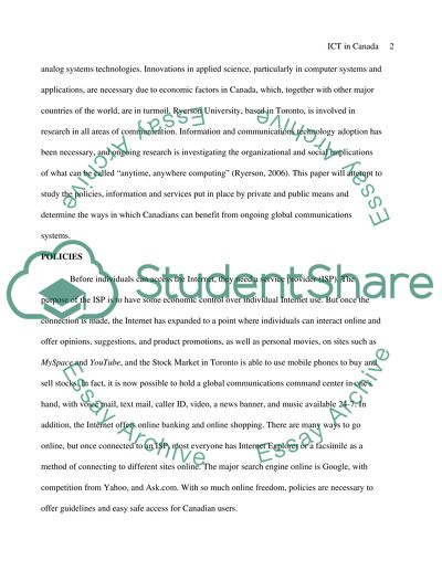 Effectiveness of Internet and electronic communiation policy against Canadians