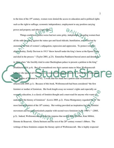 The Contribution of Mary Wollstonecraft to Understanding the Social and Political Situation of Women