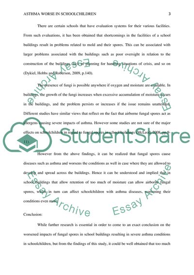 Asthma worse in schoolchildren