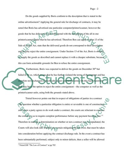 Cancellation of Contracts