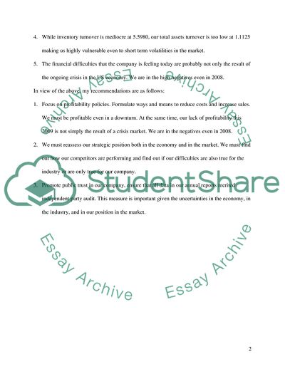 Business Financial Performance of the Company