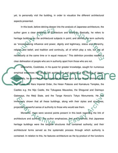 Analysis of Architecture and Authority in Japan by William Howard Coaldrake