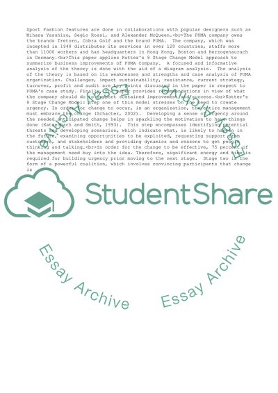 Business Improvement and Creativity for PUMA Company