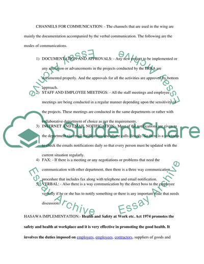 Health and Safety at work course work