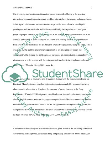 How Material Things Contribute Towards Street Differences