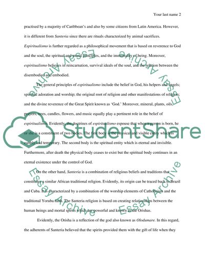 Compare curanderismo, espiritualismo, with Afro-Caribbean Santeria, Pentecostalism