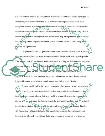 Why Ex-Felons Should Vote