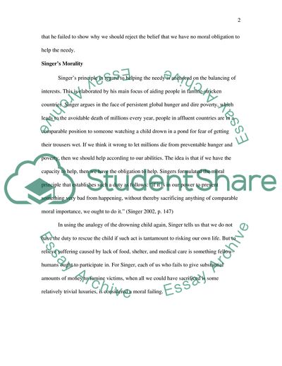 Famine, Affluence, and Morality