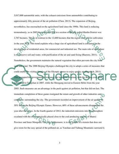 Problem of Air Pollution in Beijing