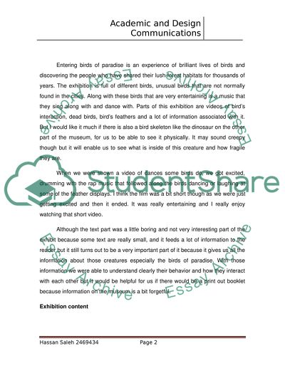 Critical Exhibition Review