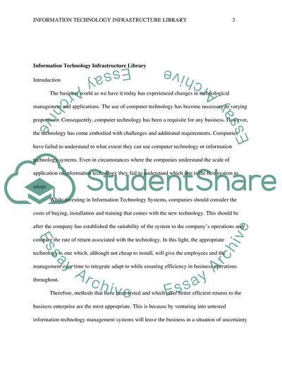 Information Technology Infrastructure Library