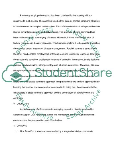 DSCA (Dual Status Military Commanders)