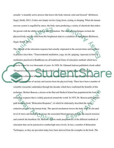 Concept of Relaxation Techniques